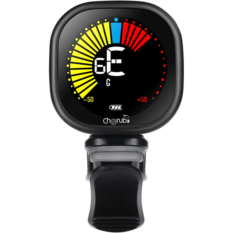 Тюнер для гитары Cherub WST-670 вращающийся перезаряжаемый тюнер с зажимом ЖК-дисплей