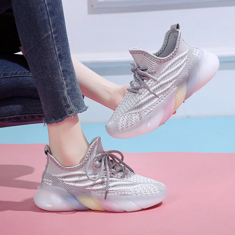 

Женские кроссовки, сетчатые, дышащие, 18228, для улицы, для прогулок, повседневная обувь, лидер продаж, уличные кроссовки, 44, лето размера плюс