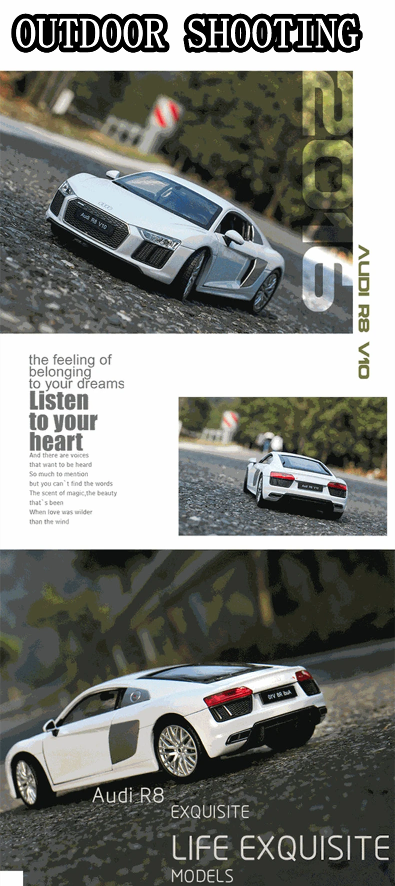 Welly 1:24 Audi R8 V10 TT автомобиль сплав модель автомобиля моделирование автомобиля украшение коллекция Подарочная игрушка Литье под давлением модель игрушка для мальчиков