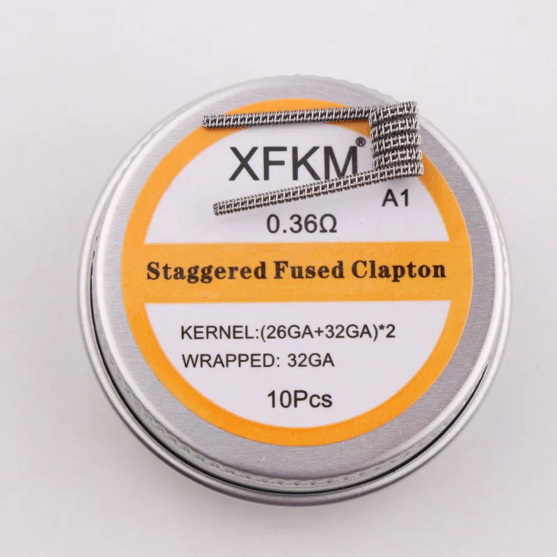 Новинка XFKM 10 шт. готовая катушка наполовину ступенчатая сплавленная Клэптона 0 27