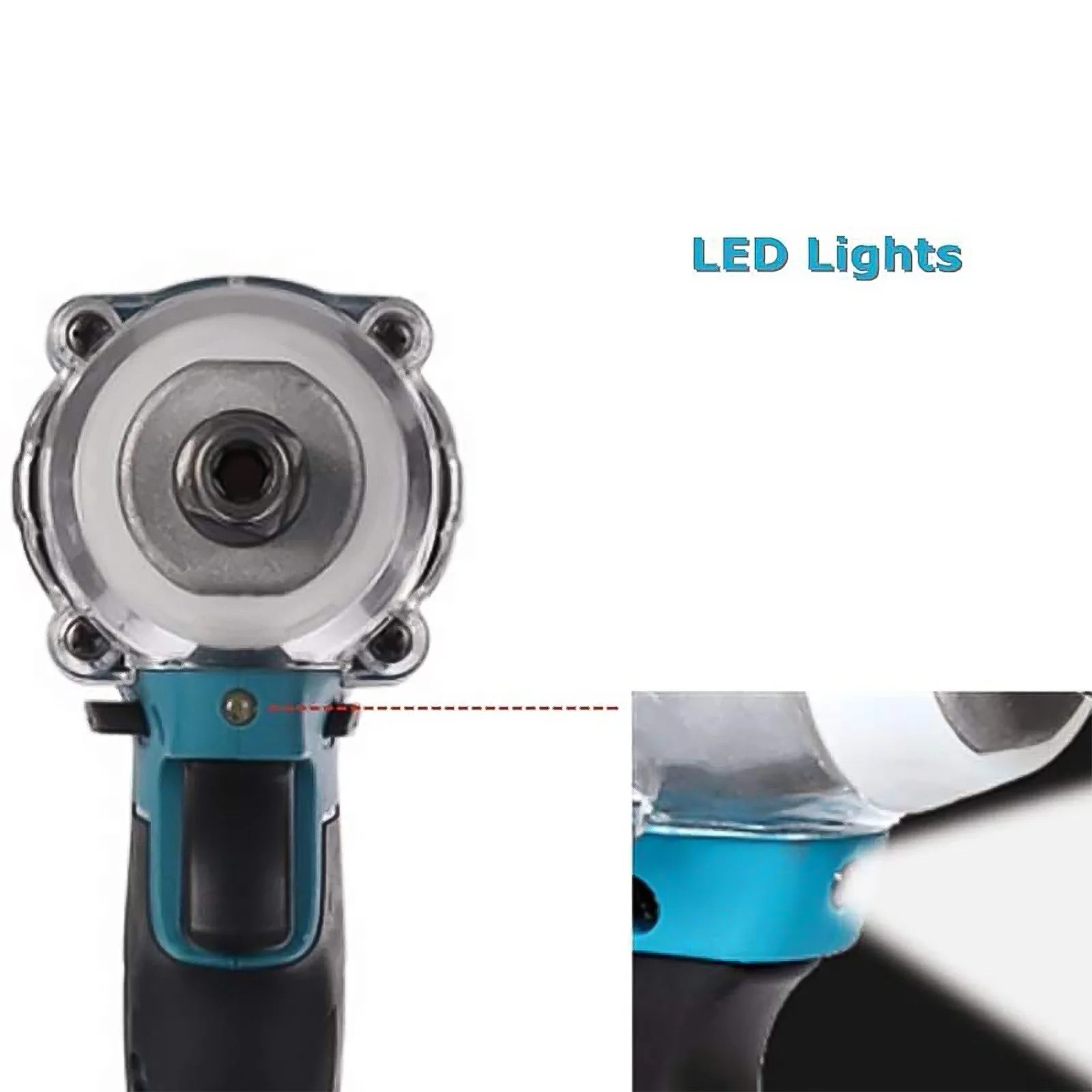 

18V Cordless Impact Wrench Driver 3200RPM 320N.M High Torsion For Makita 18V Battery 1/2 Square Electric Wrench