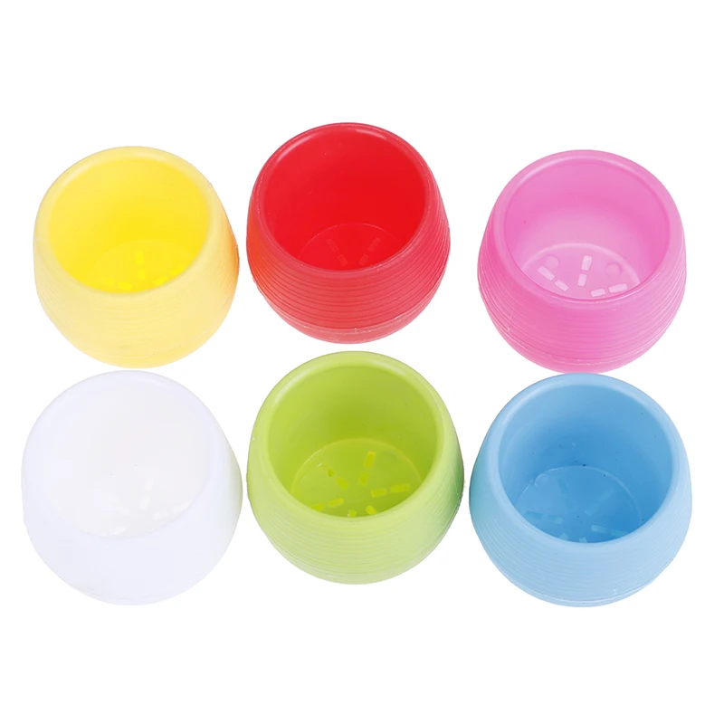 

Mini Garden Home Office Decor Planter Desktop Flower Pots Colourful Round Plastic Plant Flower Pot 7cm*7cm