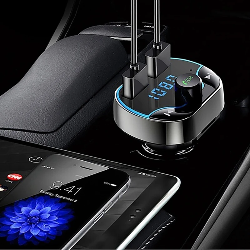 Visting Автомобильный Bluetooth 4,2 FM передатчик беспроводной радиопередатчик адаптер громкой связи с мульти защитой поддержка TF