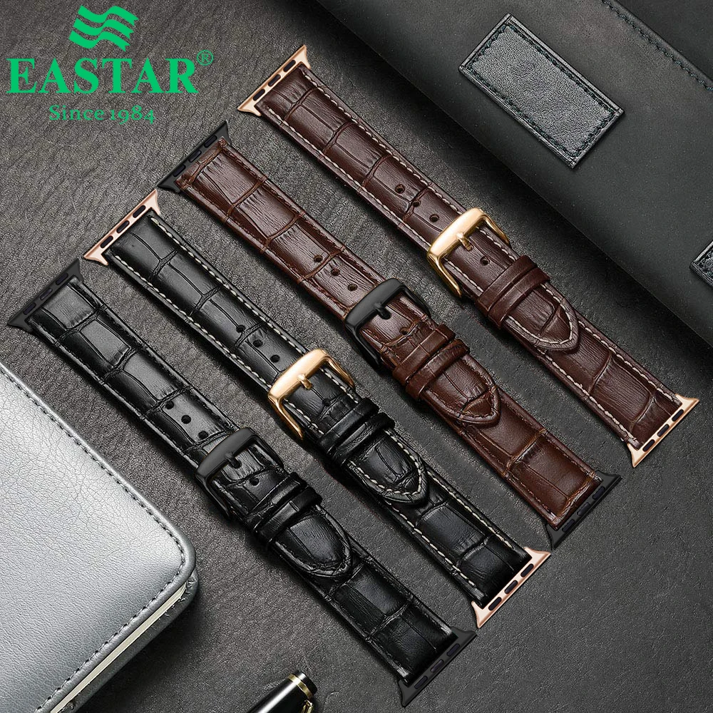 Eastar Лидер продаж кожаный ремешок для наручных часов Apple Watch, версии 5 Группа серии 3/2/1, спортивный кожаный браслет, 42 мм, 38 мм, ремешок для наручных часов iwatch, ремешок
