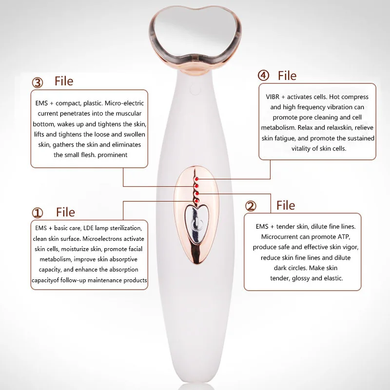 Новый портативный микропоток EMS Ион импорт инструмент для кожи омоложение лица