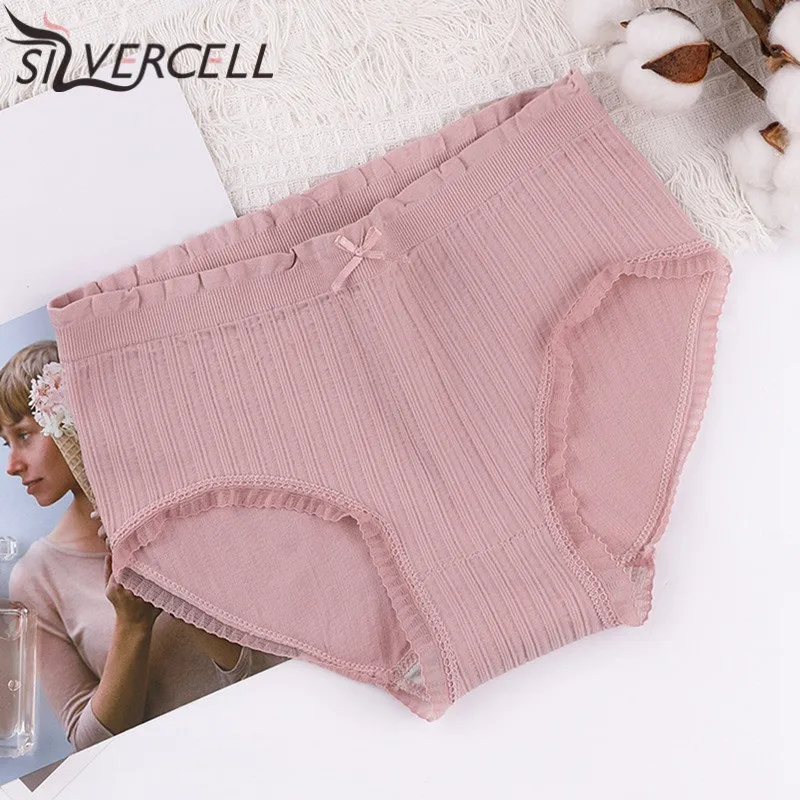 

Women Panties Lady Cotton Underwear Breathable Seamless Mid Waist Briefs Solid Stretchy Lace Cute Sexy Lingerie Intimates