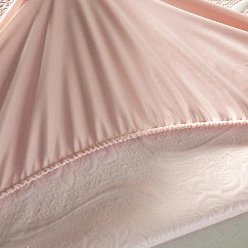 

Waterproof Embossed Quilted Mattress Cover Thicken Sheet Solid Color Breathable Mattress Protector Home Hotel Textile