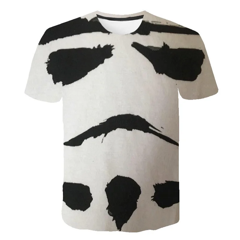 Off white Высокое качество Мужская футболка 3D мультфильм фильм костюм футболка harajuku для взрослых Дарт Вейдер модная мужская футболка Топ