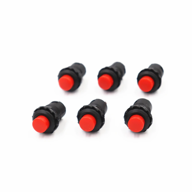 6pcs red 6 шт самоблокирующийся/кнопочный выключатель с самовозвратом DS228 DS428 12 мм выкл-вкл кнопочный переключатель 3A/125VAC 1.5A/250VAC DS-228 DS-428 - Цвет: 6pcs red