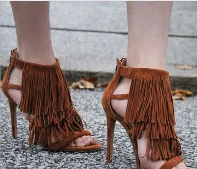 

Tassel super high heel sandals
