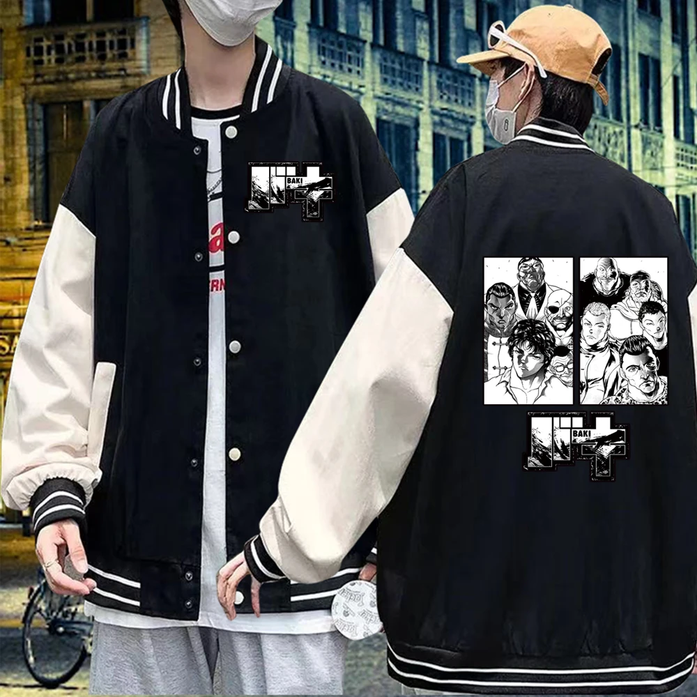 

Anime Baki The Grappler Printed Jacket Hoodie Harajuku Casual Baki Hanma Long Sleeve Pullover Homme