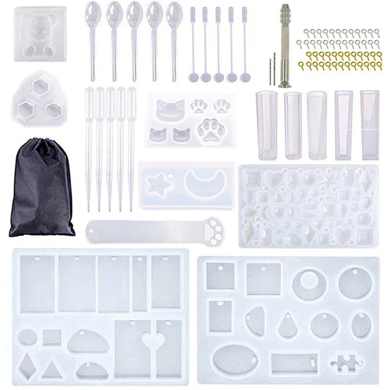 

Многофункциональный части Diy Подвески капельки в виде кристаллов из камней по в комплекте набор форм для украшения серьги формочка для сили...