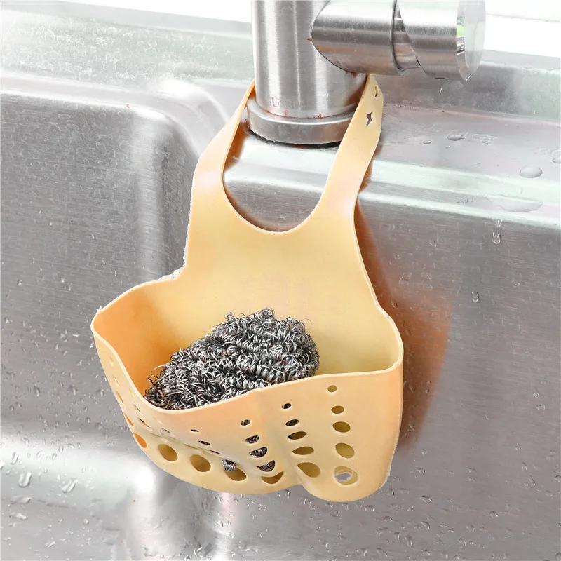 

Kitchen Sink Drain Rack Sponge Soap Debris Rack Plastic Hanging Storage Basket Faucet Organizer Shelf Portable Home Kitchen Tool