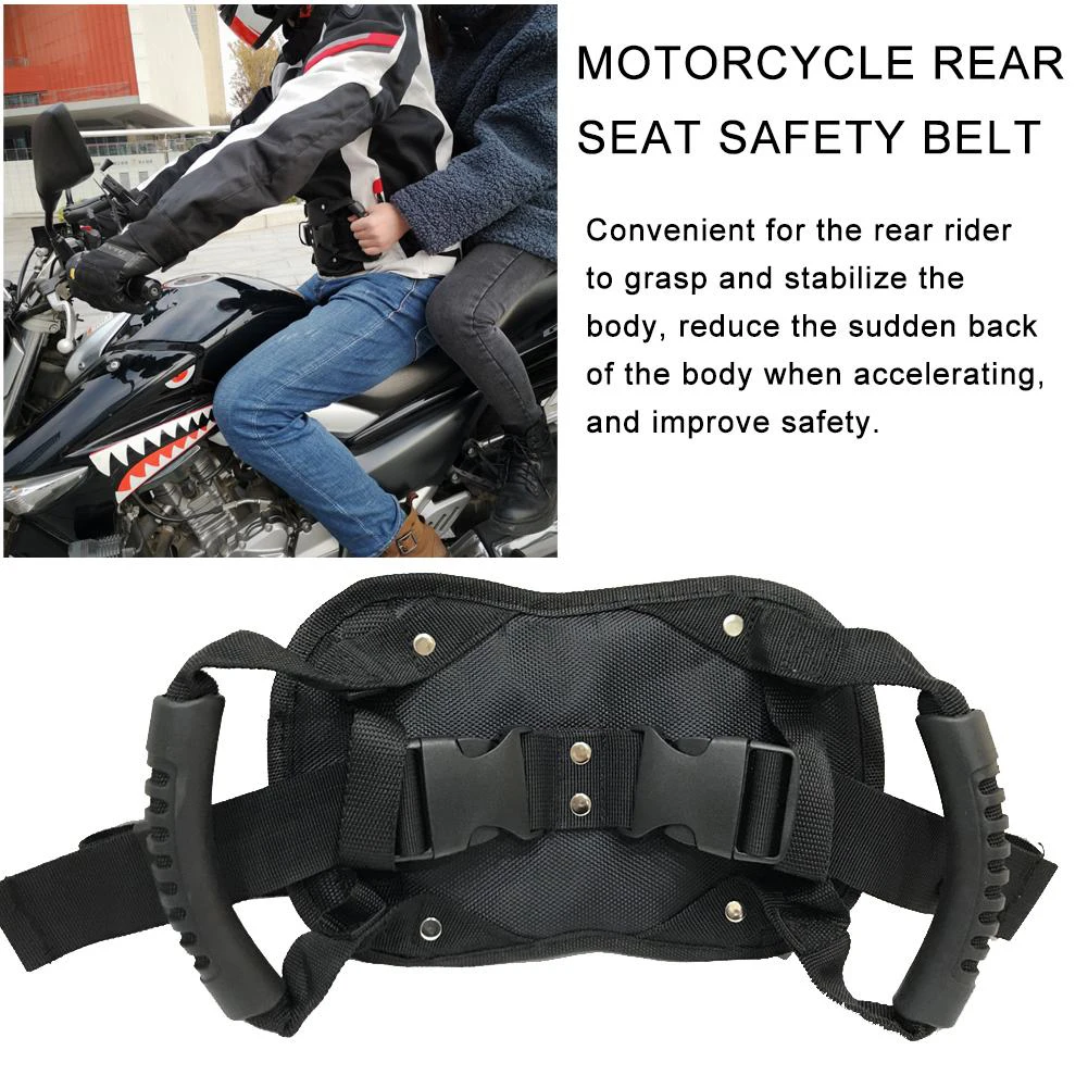 

Motorcycle Safety Belt Rear Seat Passenger Grip Grab Handle Non-slip Strap with Handle Moto Dirt Bike Accessories Cover for Kids
