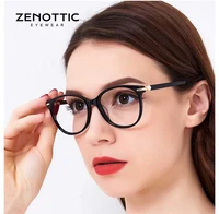 zenottic acetate cat eye glasses frame women vintage optical eyewear with diamond full rim prescription eye glasses frames