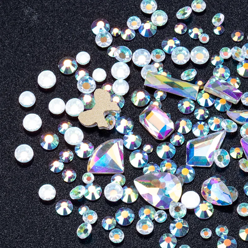 Наклейки Стразы из плоского камня смешанной формы детали для ногтевого дизайна
