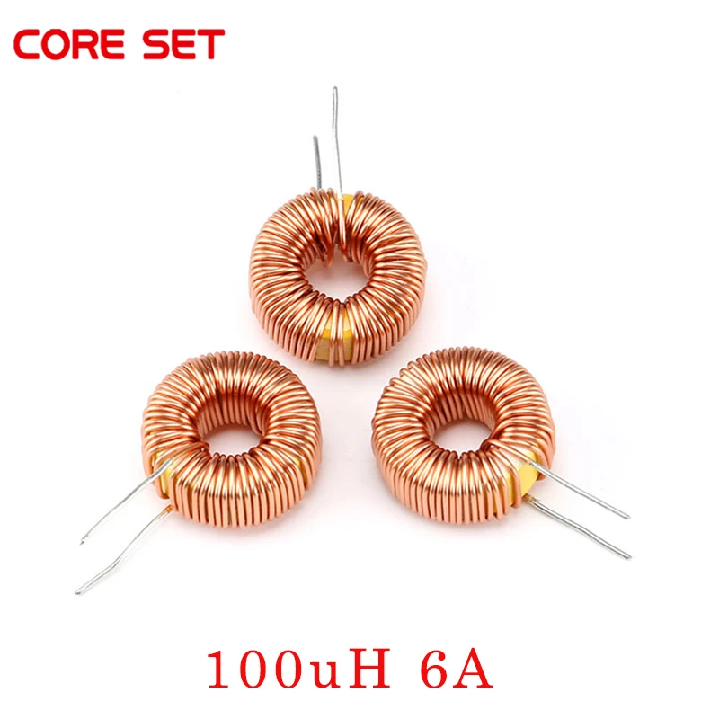 2 шт./лот 100uH 6A тороидальный сердечник индуктор проволока ветровая намотка мАч --