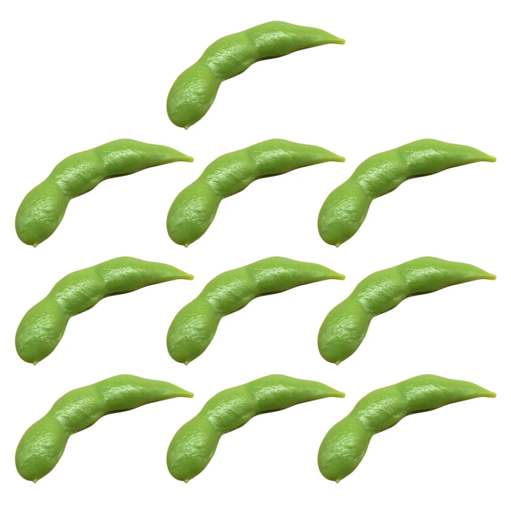 

10Pcs Artificial Food Models Fake Food Models Dinning Table Ornaments (Green)