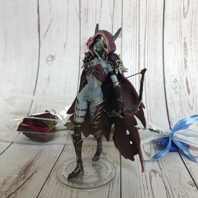 Sylvanas Темный Traxex Windrunner стрельба из лука королева ПВХ Аниме Фигурка модель, подарок для детей 14 см