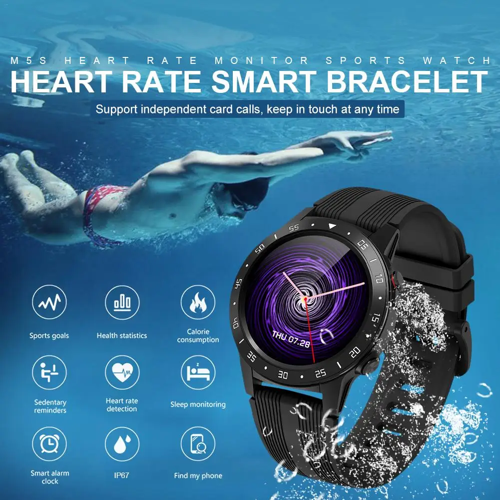 Водонепроницаемые Смарт-часы мужские водонепроницаемые часы с несколькими