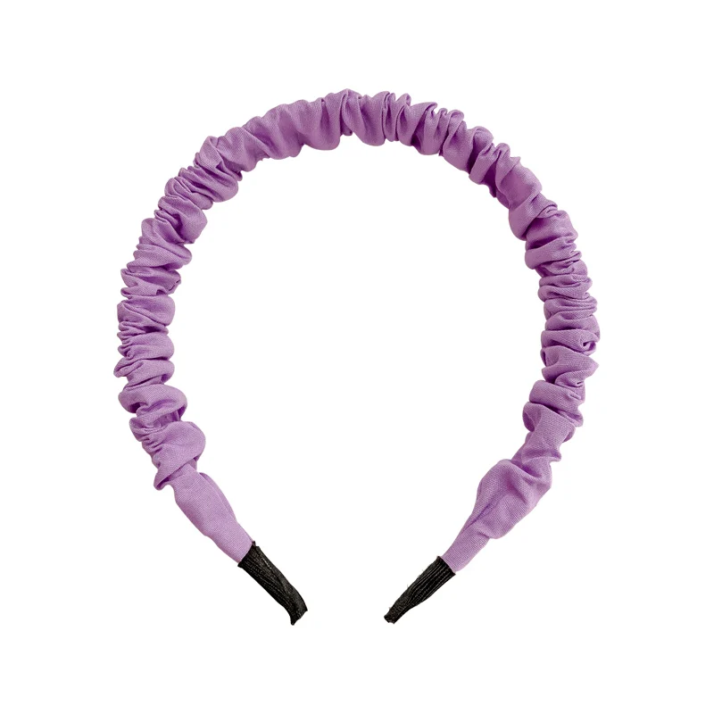

Colorful Pleated Headband for Women All-Match and Sweet Go out Internet Celebrity Minimalist Solid Color Hair Fixer Bundle