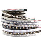 Светодиодная ленсветильник WS2812B WS2812 SK6812 с индивидуальной адресацией, пиксельные смарт-полоски RGB черного цвета, водонепроницаемая печатная плата IP3065, 1-5 м, 5 В