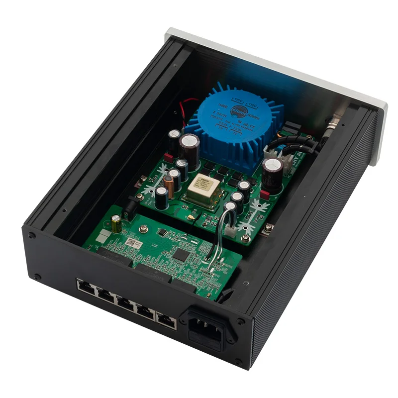 Hi-Fi аудио Ethernet переключатель Полный Линейный источник питания постоянного тока SC