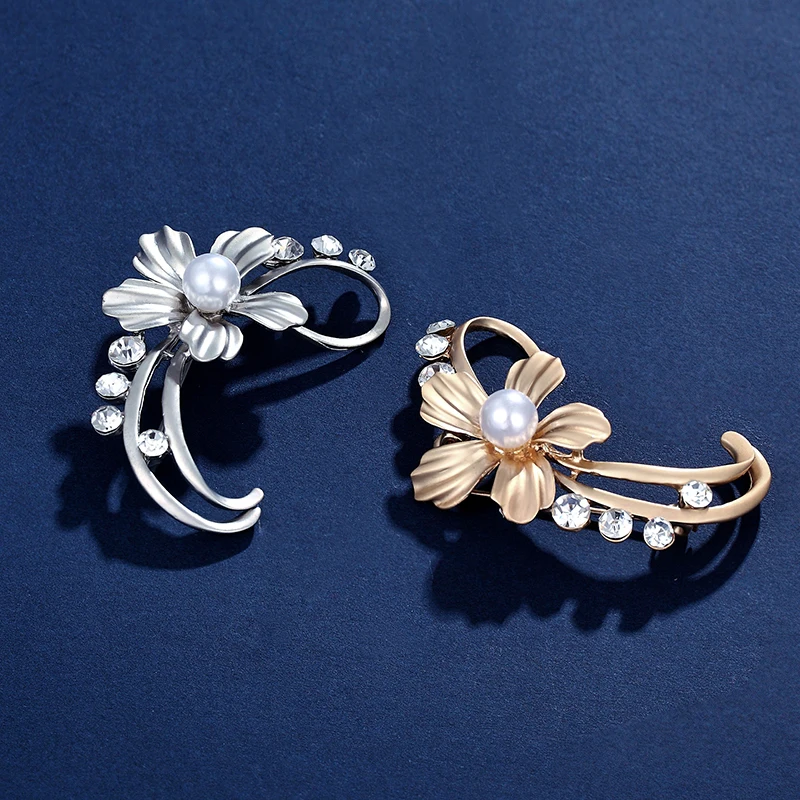 Креативная модная брошь в виде крыльев розы женские Стразы имитация жемчуга с