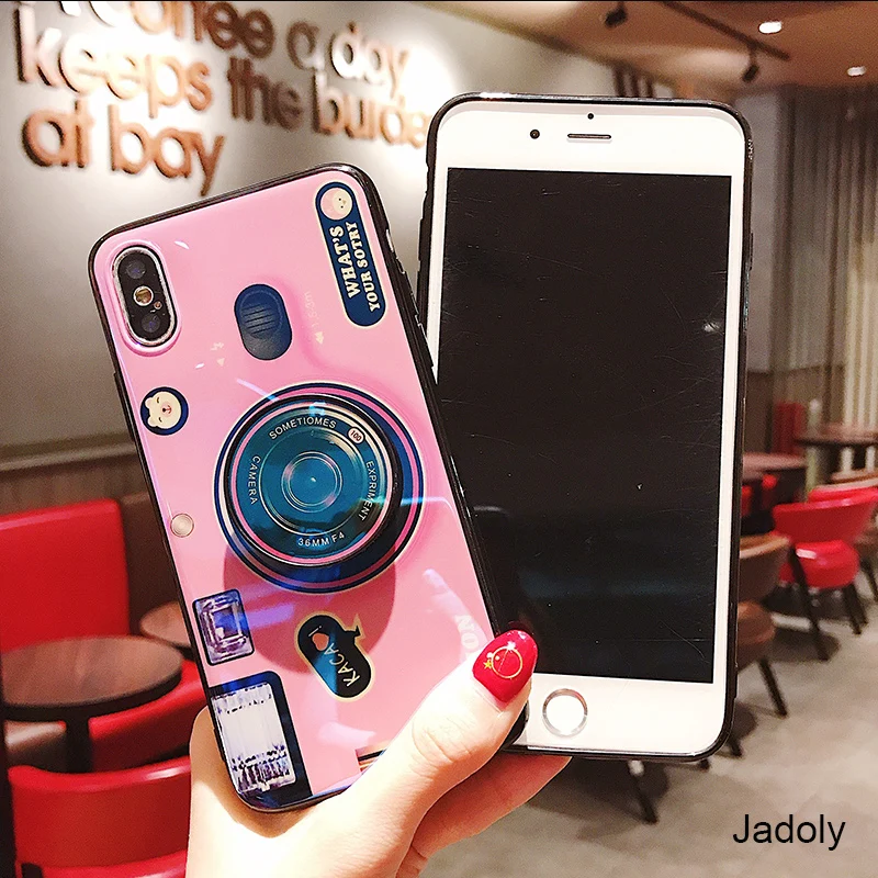 Camera Case For Xiaomi Redmi 7 7A K20 S2 Y2 Mi 9T Pro Play Case Redmi 7 7A K20 S2 Y2 Mi 9T Pro Play Cover With Phone Holder