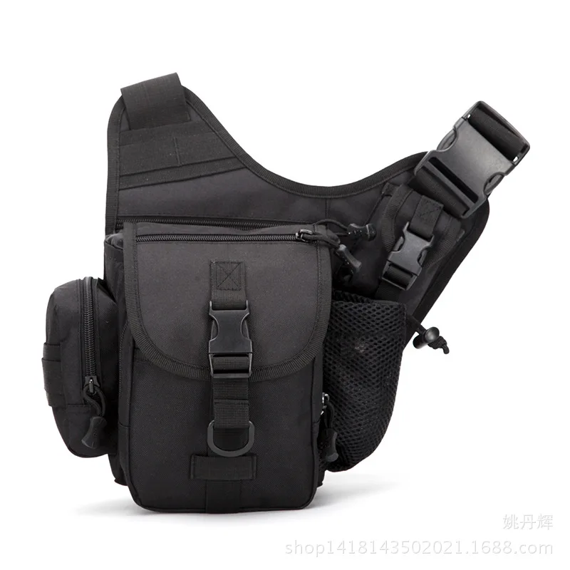 Мужские походные сумки, тактические, на плечо, нагрудная сумка, с системой Molle, военная, через плечо, спортивная сумка, слинг, водонепроницаемый, Sac De Sport XA141WA - Цвет: Black