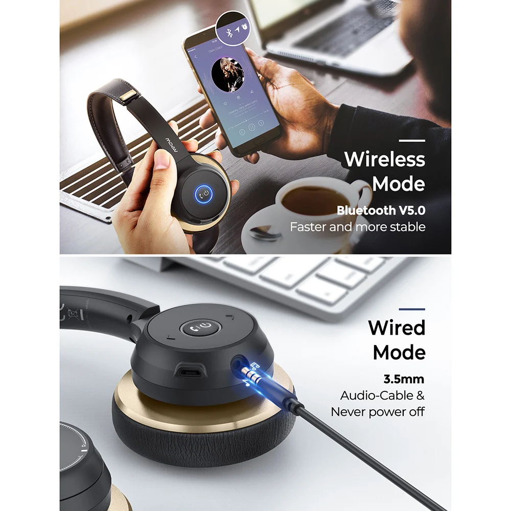 Обновленная беспроводная гарнитура Mpow HC5 наушники Bluetooth 5 0 деловые с двойным