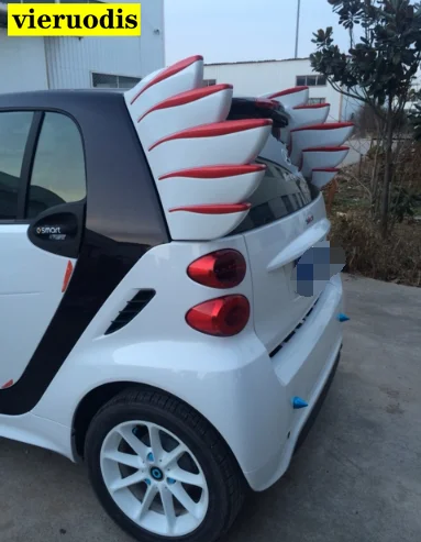 Для Benz Smart Fortwo 2008-2014 задний Аэро крыло спойлер багажник загрузки Спойлеры ABS серый