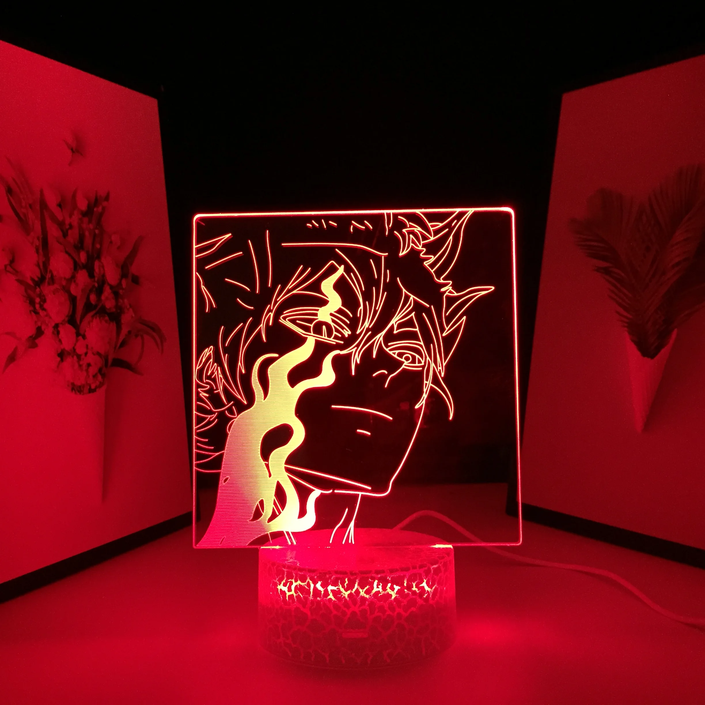 

Фигурка черного клевера из аниме, светодиодный светильник для подарка на день рождения, домашнее украшение, манга, 3D настольная лампа, Аста, ...