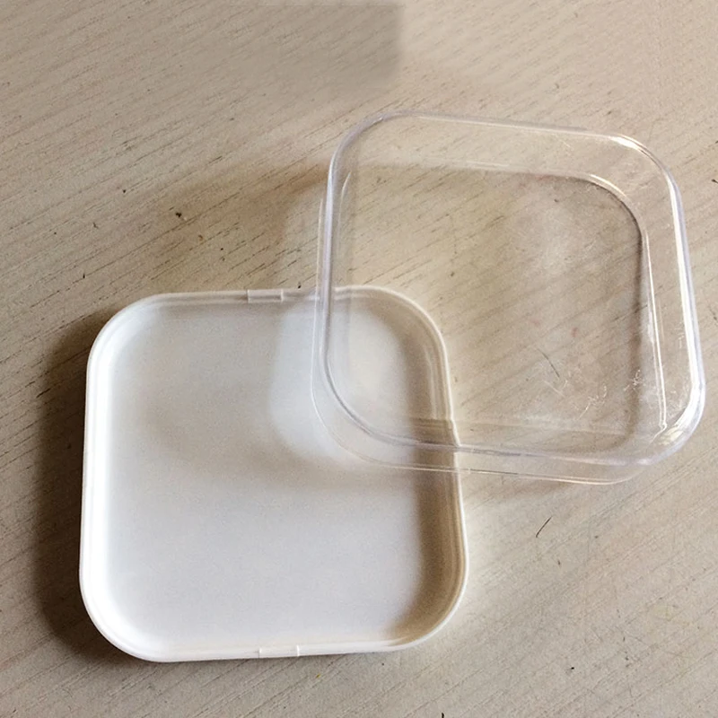 Мини цилиндрическая упаковочная коробка прозрачная подарочная размером 62x62x20 мм