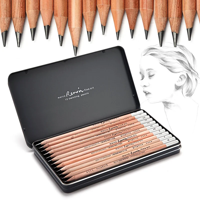 Марко карандаш с древесным углем смешанный свинцовый для рисования