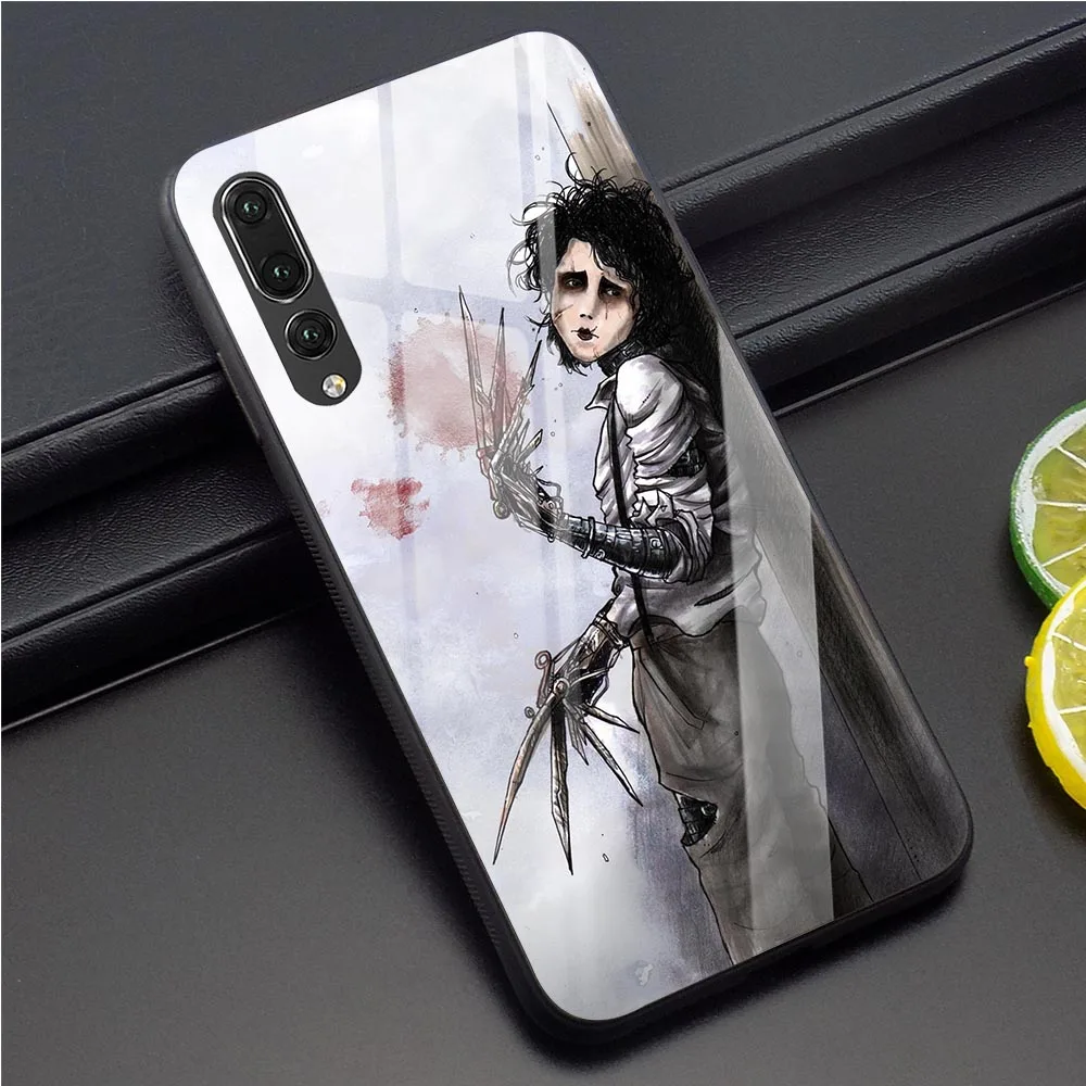 Закаленное стекло Эдварда Scissorhands чехол для телефона MATE 20 PRO Чехол P10 P20 LITE P30 Pro P Smart