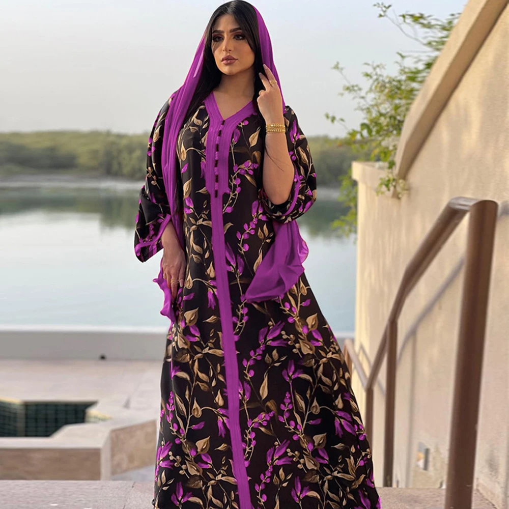 

ИД Мубарак кафтан абайя Дубай Турция ислам одежда мусульманская мода платье Abayas для женщин платья мусульманский Caftan Marocain