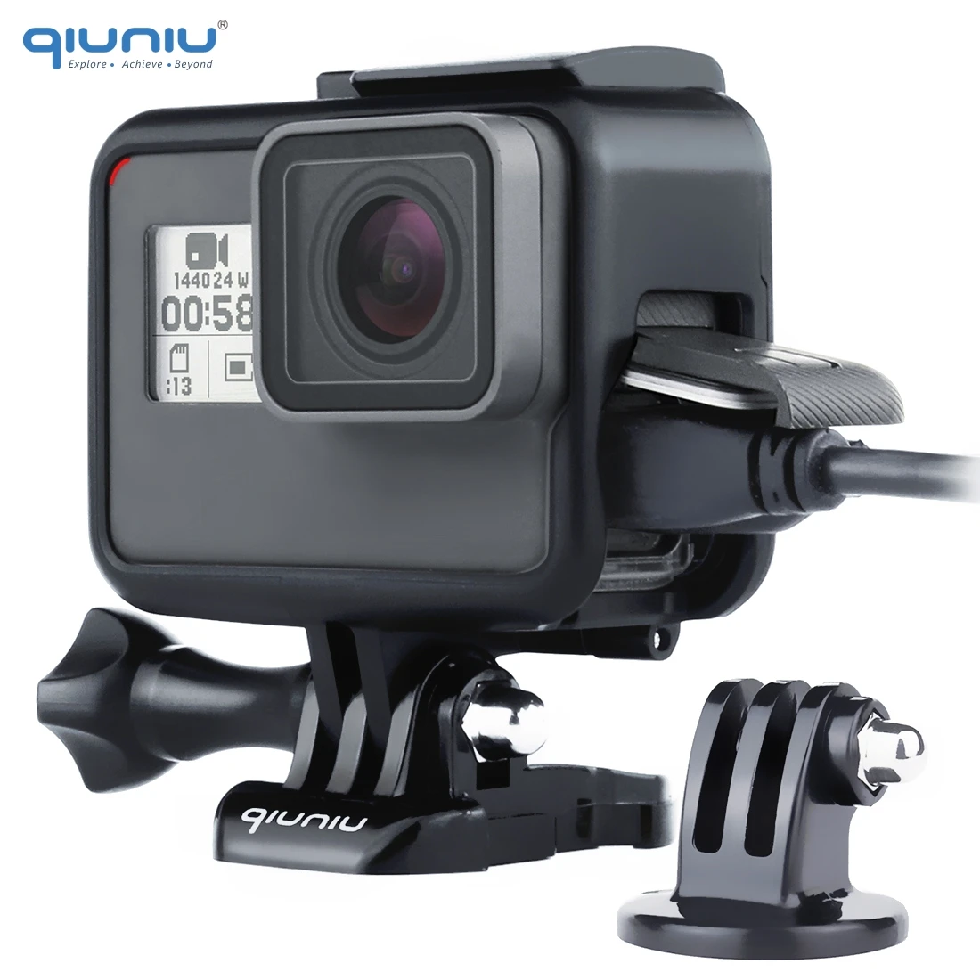 Стандартная рамка QIUNIU защитный чехол для корпуса + 1/4 ''адаптер штатива GoPro Hero 7 6