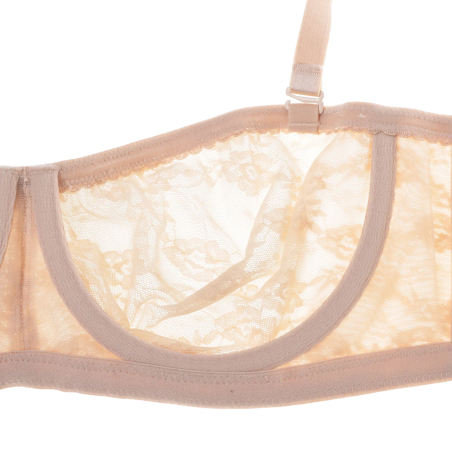 

Hot Sale Women's Multiway No Padding See-through Underwire Floral Lace Transparent Strapless Bra