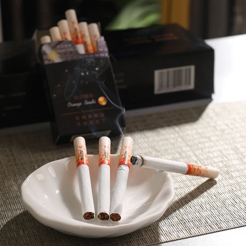 

Tea Smoke New Arrival Orange Peach Fruit Flavor Thick Thin Stick Non-tobacco Products No Nicotine Healthy Tea Tobacco