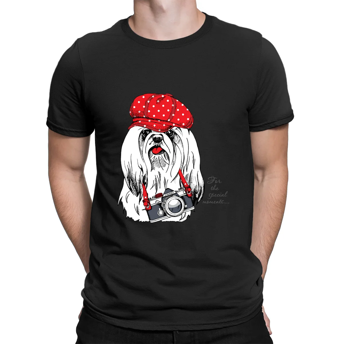 

You The Special Mementc Summer Tshirt Men Streetwear Round Neck Short Sleeve Tees Tops Cute Animal Dog Print T Shirt 100% Cotton
