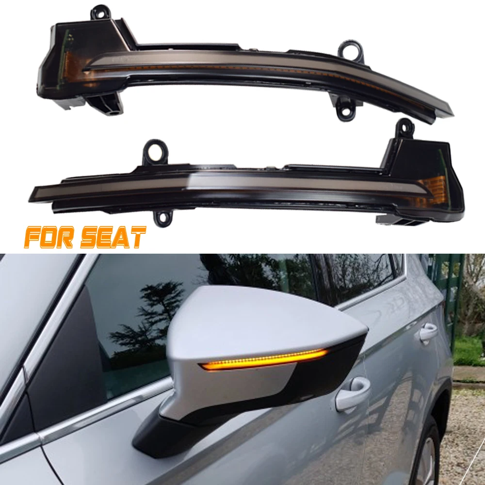 

For Seat Ateca 5D Cupra Ateca Tarraco 2016-2019 FR LED Dynamic Turn Signal Light Flasher Flowing Water Blinker Flashing Light