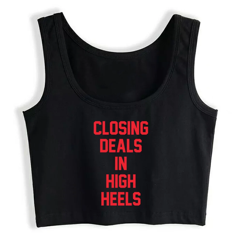 

Crop Top Women High Heels Harajuku Emo Aesthetic Grunge Tank Top Female Clothes