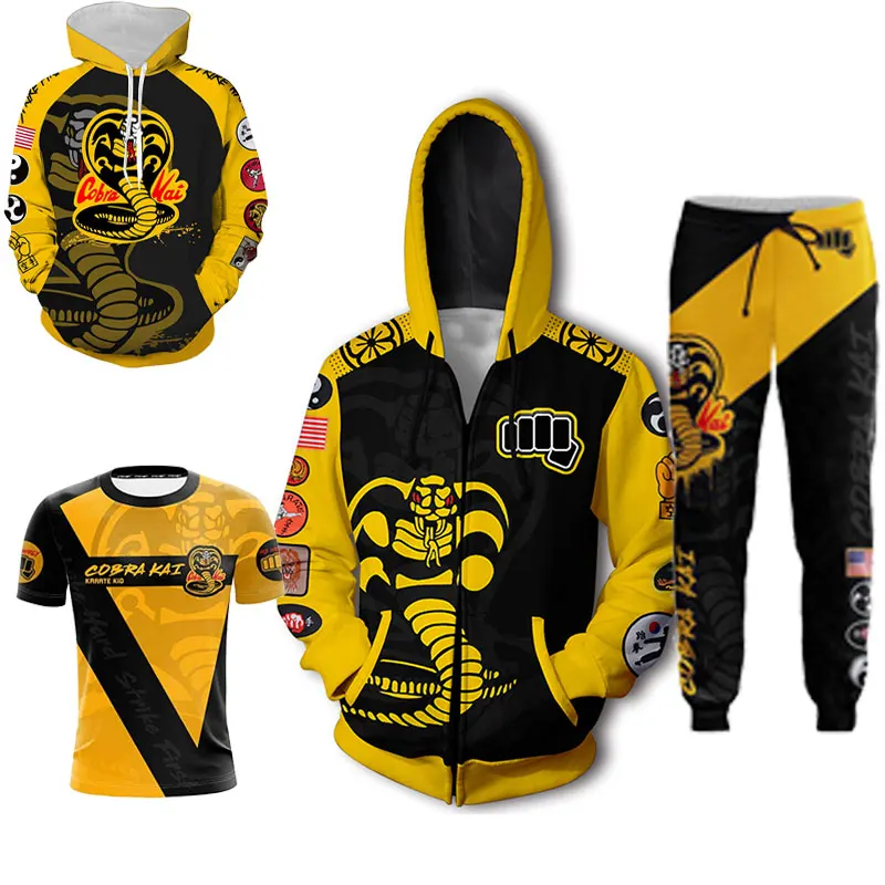 

The Karate Kid Cobra Kai Jacket Hoodie 3D Print Animation Clothes Cosplay Coat Sweatshirt Hooded Costume Tops Tee Pants Cosplay