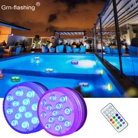wireless remote control underwater lamp led recharge swimming pool light waterproof rgb submersible lamp for holiday party spa