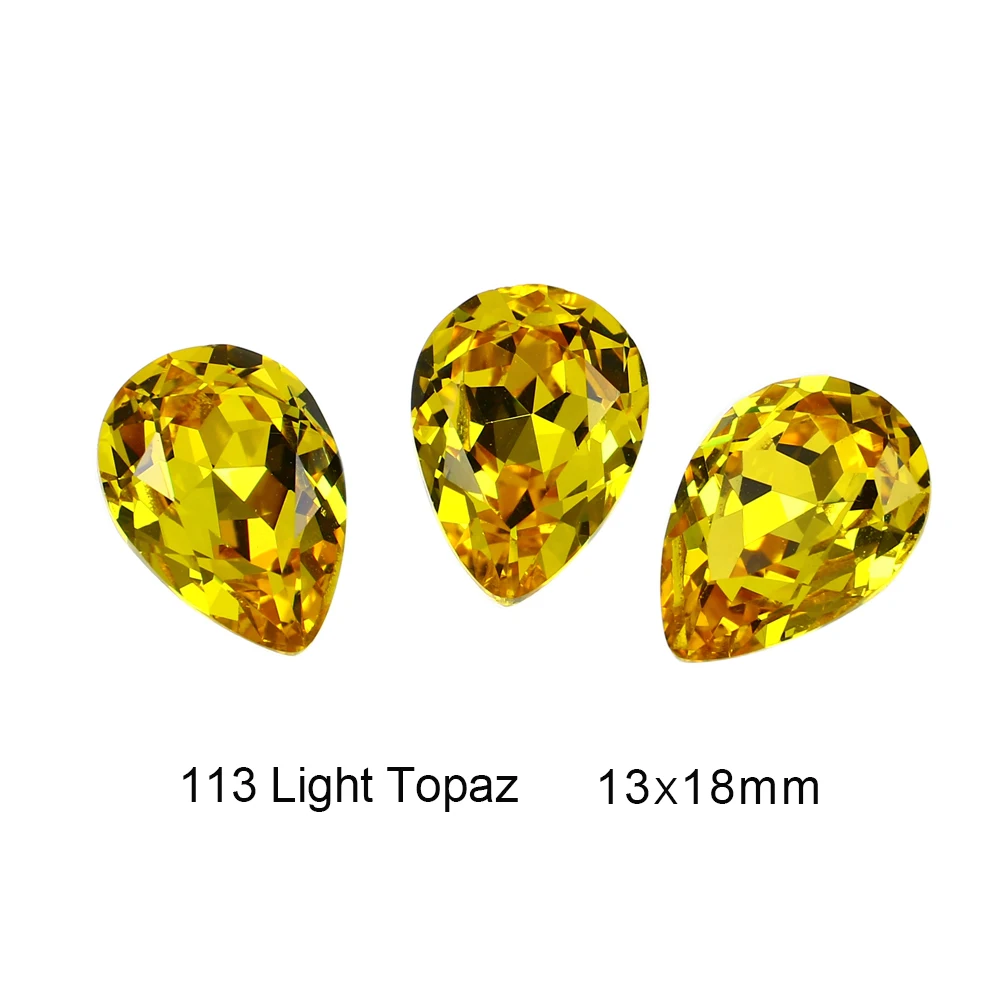 Стеклянные Подвески капельки в виде кристаллов из камней по оборотной стороне