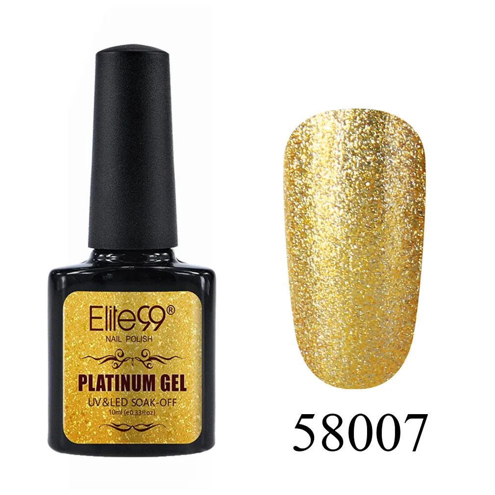 58007 Elite99 10 мл Блестящий УФ-гель для ногтей Platinum Soak Off Nail Art Маникюр гели для ногтей гибридные Лаки гель лак для ногтей набор - Цвет: 58007