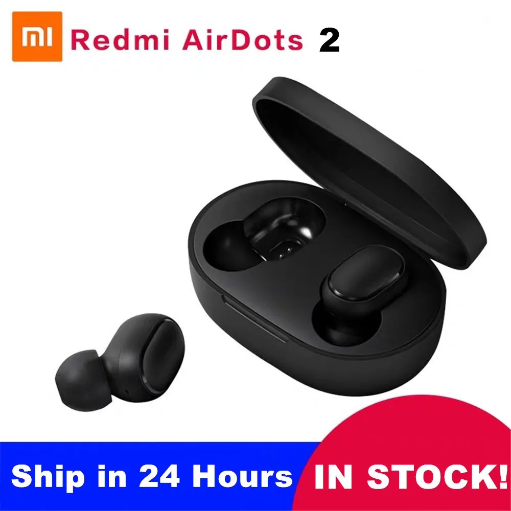 

Xiaomi Redmi Airdots 2 TWS Mi True Wireless Bluetooth Earphones Stereo Bass Bluetooth 5.0 With Mic Handsfree Earbuds AI Control