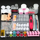 Акриловый Набор для ногтей, профессиональный набор для маникюра, блестящий женский набор для ногтей