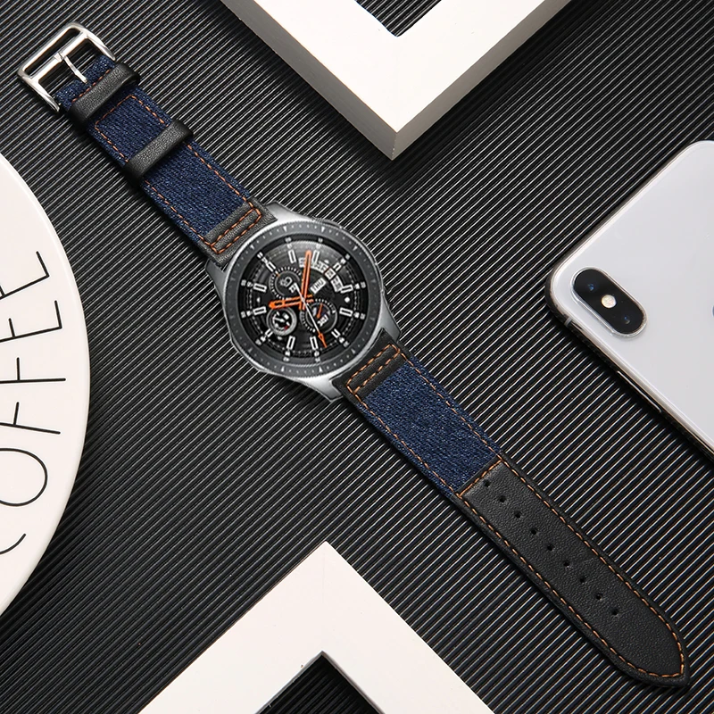 22 мм часы ремешок для смарт-часов Samsung galaxy watch 46mm шестерни S3 frontier huawei gt 2/2e Pro 3 45